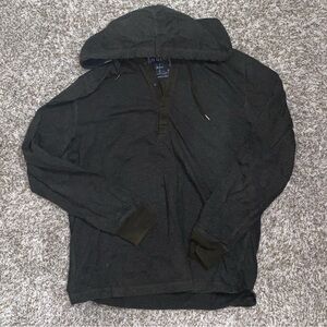Men's Black Hooded Shirt